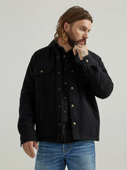 New Lee 101 Wool Overshirt Black Button Down Work Shirt XXL