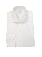 Brooks Brothers Regular Non-Iron All Cotton 15.5-32/33 English Collar White