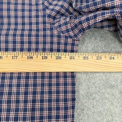 Untuckit Men’s Long Sleeve Button Down Shirt Medium Blue Plaid Preppy Classic