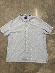 Tommy Bahama Shirt Mens 2XL XXL Blue Button Up Coconut Point 100% Silk Palm Tree