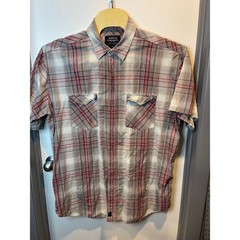 Address Unknown Mens Snap Button Down Size 2XL RN# 58805 Gray