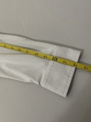 Poncho Mens XL Slim Fit White Long Sleeve Fishing Shirt Magnetic Pockets UPF