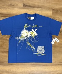 Sp5der Blue Scribble Tee Size Medium Brand New with Tags