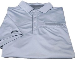 MARUCCI-Gray Perform.Poly/Spdx, Mens SS/4B, Athletic Polo Shirt w/Pkt-(M)