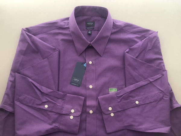 ARROW NWT Purple Cotton Poly Long Sleeve 17½ 34-34