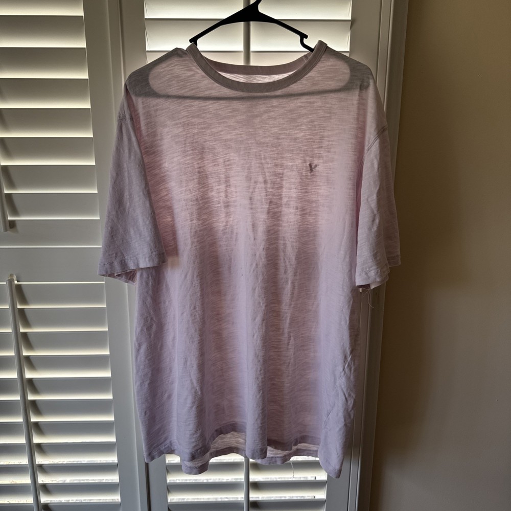 American Eagle Light Pink Super Soft Short Sleeve T Shirt Mens Size XLT – EUC