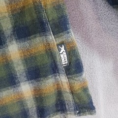 Eddie Bauer Men’s L Flannel Plaid Button-Down Shirt Pockets Green Blue Brown