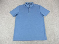 Theory Polo Shirt Mens Medium Blue Performance Pique Golf Rugby Lightweight