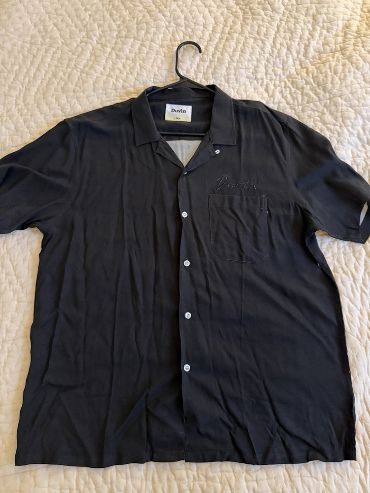 duvin design button up Black Cabana Large