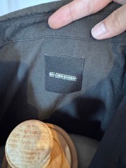 NOT CONVENTIONAL Half-Zip Pullover Shirt Black Size FREE