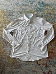 Poncho Outdoors The Iceman Performance Long Sleeve Fishing Shirt White Mens L