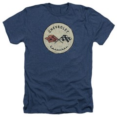 CHEVROLET OLD VETTE CORVETTE Licensed Adult Men’s Heather Tee Shirt SM-3XL