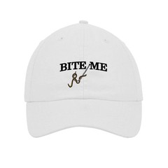 Bite Me Embroidered SOFT Unstructured Adjustable Hat Cap