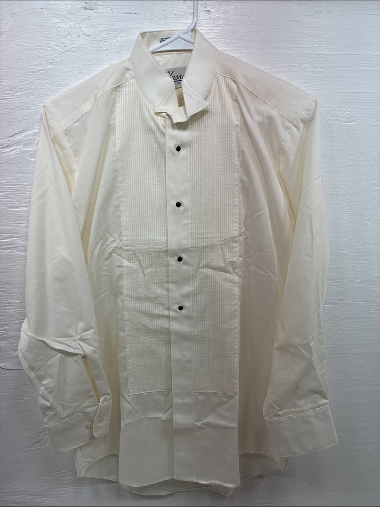 New Classix Yellow Long Sleeve Button up English Short Small X-88