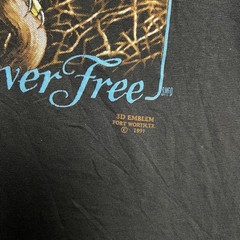 Vintage 1991 3D Emblem Harley Davidson Forever Free T Shirt Sz M Eagle Fade
