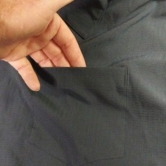 VRST Resort Men’s XL Solid Blue Stretch Woven Moisture Wicking UV Button-Up