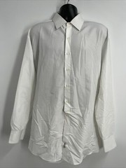 Zelante Men’s 100% Micro Fiber Polyester Formal White Long Sleeve Fitted Shirt