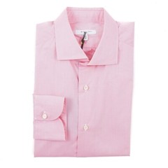 Boglioli Slim-Fit Solid Pink Lightweight Cotton Dress Shirt 16 (Eu 41) NWT