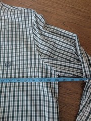 Chaps Easy Care Stretch Button Down Shirt – Men’s Large – Green White Plaid