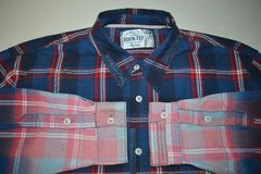 Born Fly Men’s Front Button Long Sleeve Plaid Shirt Sz 3X