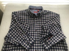 IZOD EUC Button-down Multicolor Long-sleeve Cotton/Poly Plaid Shirt Size M
