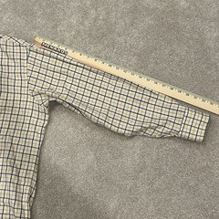 Bill’s Khakis Men’s Button Down Size Large Yellow & Blue Plaid Made In USA!
