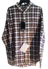 Mens DSquared2 Checkered Button Down Shirt Red /Multicolor Size 50 US 40 ( L )