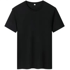 Men’s 100% Cotton Solid T-Shirts, Short Sleeve, White Black Fashion Trend