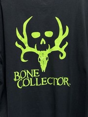 Bone Collector Graphic Logo Tshirt Crew Short Sleeve Size 2XL Blk/Green Skull