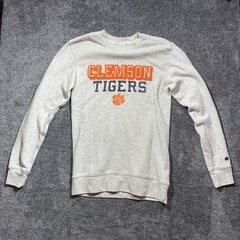 Clemson Tigers Sweatshirt Oatmeal Color Champion Brand Size Small