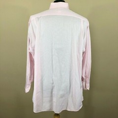 Tommy Bahama 17 32/33 Mens Dress Shirt Pink Stripe Button Down Front Mens H3M