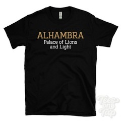 ALHAMBRA PALACE OF LIONS AND LIGHT T-SHIRT granada spain | moorish architecture