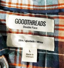 Goodthreads Double Face Button Up Shirt Men’s Size Large 100% Cotton
