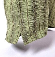 Exofficio Shirt Mens Medium Olive Green Seersucker Lightweight Insect Shield EUC