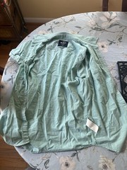 Hollister Epic Flex Men’s Solid Green Stretch Long Sleeve Button-Up Shirt S