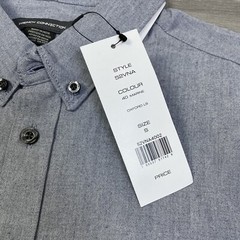 French Connection Button-Down Long Sleeve Dress Shirt Mens Size Small Blue $69