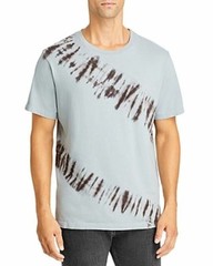Original Paperbacks Portland Diagonal Stripe Tie Dyed Jersey Tee Grey Gunmetal-M