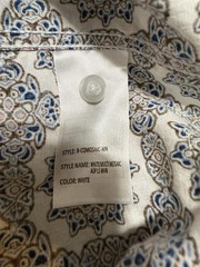 Consequence Button Down Shirt Mens Small Mosaic Print Cotton Stretch