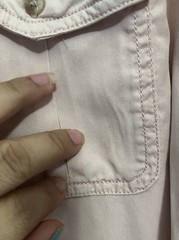 American Eagle Outfitters Pink Solid Twill Lyocell Button-Up Pockets XL