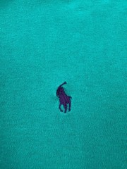 Vtg Polo Ralph Lauren Shirt Men Large Teal Long Sleeve Classic Rugby Made In USA