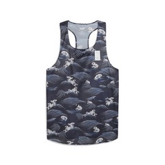 PUMA X Saysky Graphic Crew Neck Tank Top Mens Blue Casual Athletic 52695616