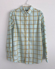 Club Room Plaid Collared Button Down Stretch Shirt Size S -Blue Chiffon-