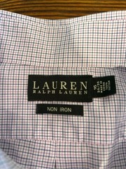 Lauren Ralph Lauren Non-Iron Dress Shirt Men’s 16 34/35 Button Front 100% Cotton