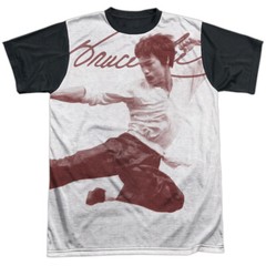 Bruce Lee Expectations Adult Halloween Costume T Shirt (Black Back), S-3XL