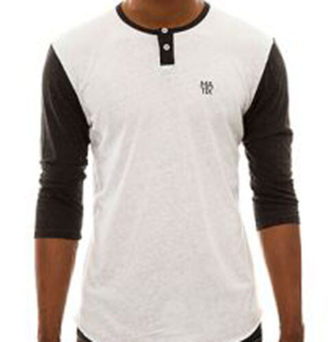 MATIX Mod Henley Tee (L) White A4PTS046
