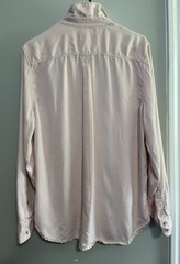American Eagle Outfitters Pink Solid Twill Lyocell Button-Up Pockets XL