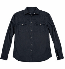 Zara Man Men’s Black Solid Cotton Woven Button-Up Point Collar Pockets Slim 40