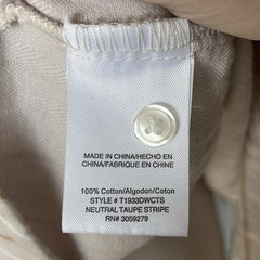 Thread & Supply Button Up Shirt Long Sleeve Cotton Tan Neutral Size Medium