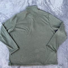 Tommy Bahama Jeans Shirt Men XL Green 1/4 Button Collared Long Sleeve
