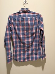 J. Crew Flex Washed Button Down Collar slim fit, X Small, red white blue plaid
